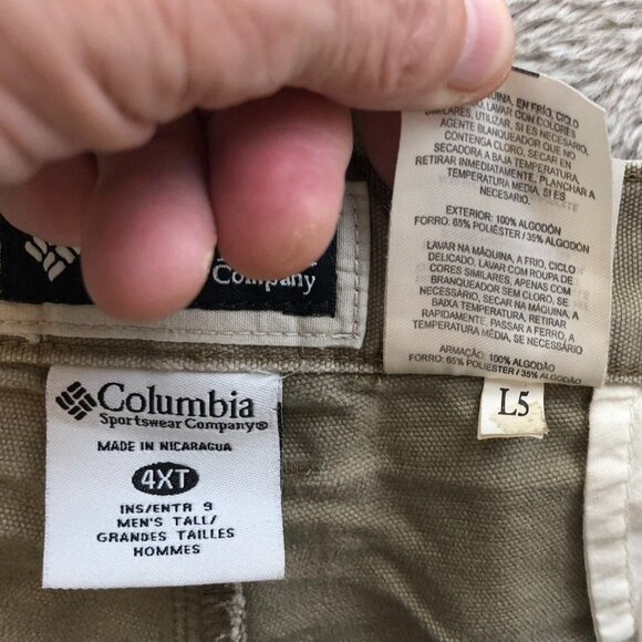 Columbia Mens Cargo Shorts Size 4XT Cotton Outdoor Casual Tan Classic Athleisure - Picture 10 of 13